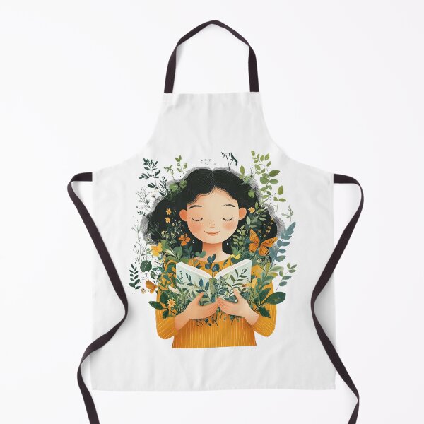 Item preview, Whimsical Nature Reader – A Journey Through Books and Blooms designed and sold by YummyCreative.