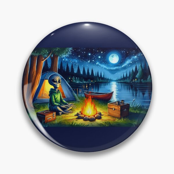 Item preview, Alien Warming His Hands at the Campfire  designed and sold by Halifaxartguy.