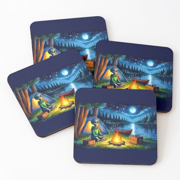 Item preview, Alien Warming His Hands at the Campfire  designed and sold by Halifaxartguy.