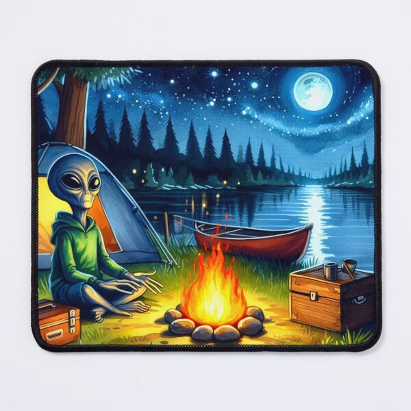 Item preview, Alien Warming His Hands at the Campfire designed and sold by Halifaxartguy.