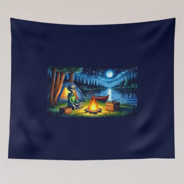 Item preview, Alien Warming His Hands at the Campfire  designed and sold by Halifaxartguy.