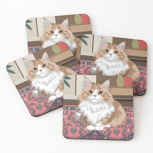 Item preview, Fluffy Cat with Orange Brown Fur Art designed and sold by Dshoppin.