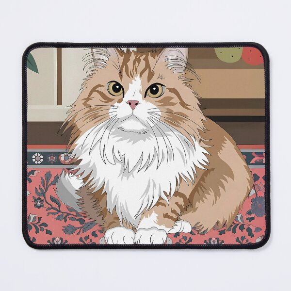 Item preview, Fluffy Cat with Orange Brown Fur Art designed and sold by Dshoppin.
