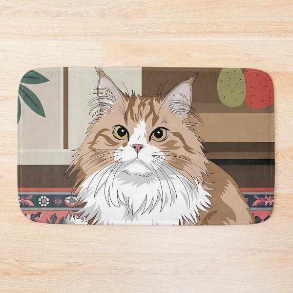 Item preview, Fluffy Cat with Orange Brown Fur Art designed and sold by Dshoppin.