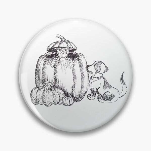 Item preview, Fall Cat and Dog Friends  designed and sold by DaughertyDraws.