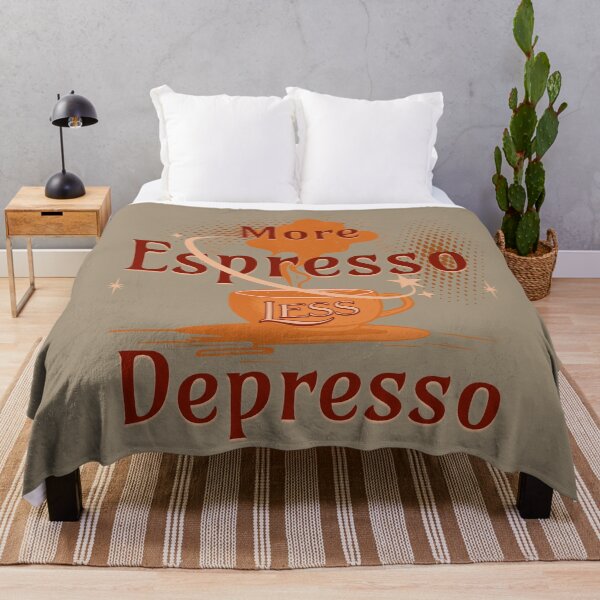 Item preview, "More Espresso, Less Depresso" Coffee Quotes, Coffee Lover T-shirt, Coffee Addict Hoodie designed and sold by karinasalwaszka.