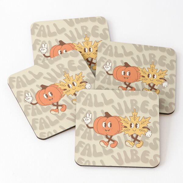 Item preview, Fall Vibes with groovy pumpkin & leaf - funny designed and sold by DesignCollectiv.