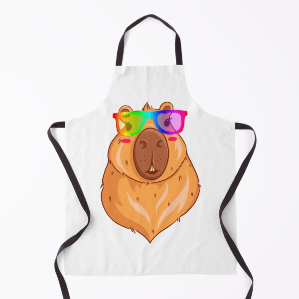 Item preview, capybara with rainbow glasses designed and sold by PolinaMirralisa.