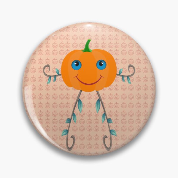 Item preview, Halloween Thanksgiving Cute Pumpkin Guy on Pumpkin Background designed and sold by sarahp77.