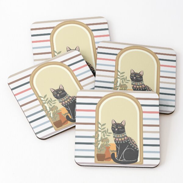 Item preview, Black Cat Regal Art with Jewelry Details designed and sold by Dshoppin.
