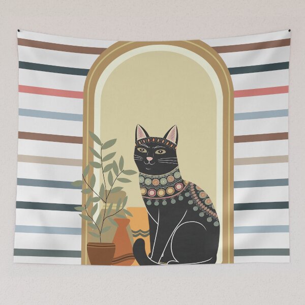 Item preview, Black Cat Regal Art with Jewelry Details designed and sold by Dshoppin.