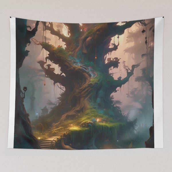 Item preview, Feywild Forest 2 - Dark Fantasy Art concept designed and sold by Delerat7.