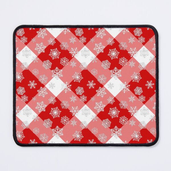 Item preview, Red and White Buffalo Plaid with Snowflakes designed and sold by Marymarice.