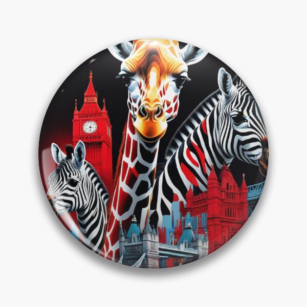 Item preview, London giraffes with their necks up, travelling in London designed and sold by roman747.