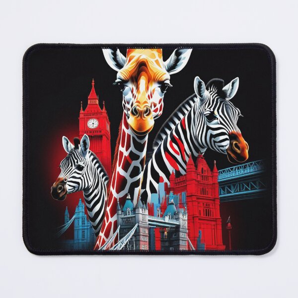 Item preview, London giraffes with their necks up, travelling in London designed and sold by roman747.