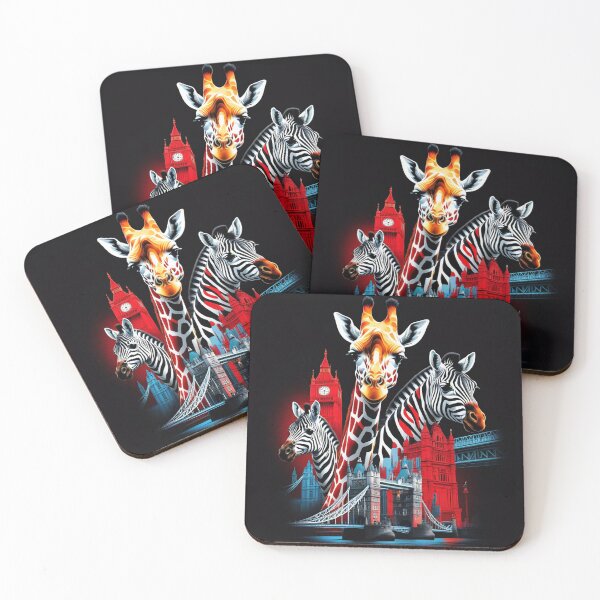 Item preview, London giraffes with their necks up, travelling in London designed and sold by roman747.