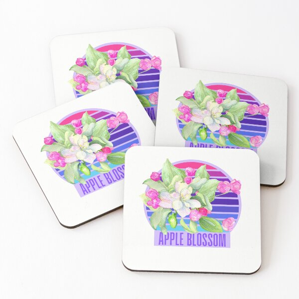Artikelvorschau, Arkansas State Apfelblüten-Blumen-Aquarell-klassisches T-Shirt Sticker entworfen und verkauft von ThinkNature!.