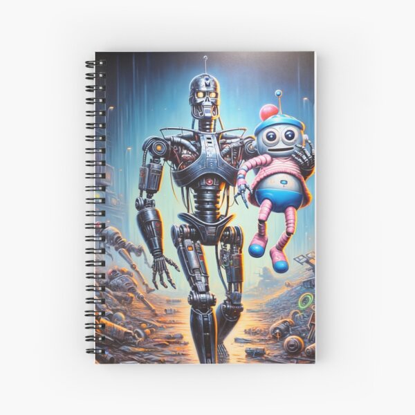 Robot friendship Spiral Notebook