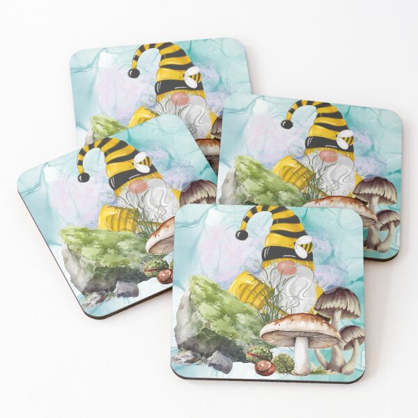 Item preview, Mushrooms Toadstool Bee Gnome designed and sold by WildWoodlandWitch.