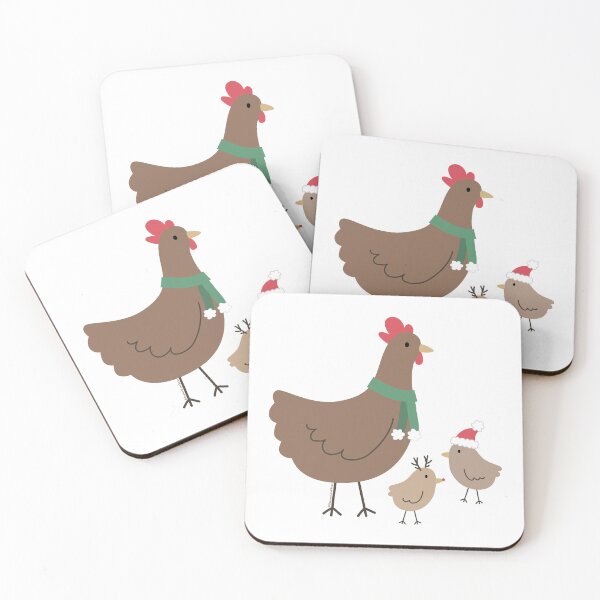 Item preview, Cute Christmas Chicken family © GraphicLoveShop designed and sold by Graphic Love Shop.