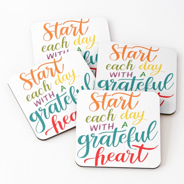 Item preview, Start Each Day With A Greatful Heart Motivational Quote designed and sold by adlkh.