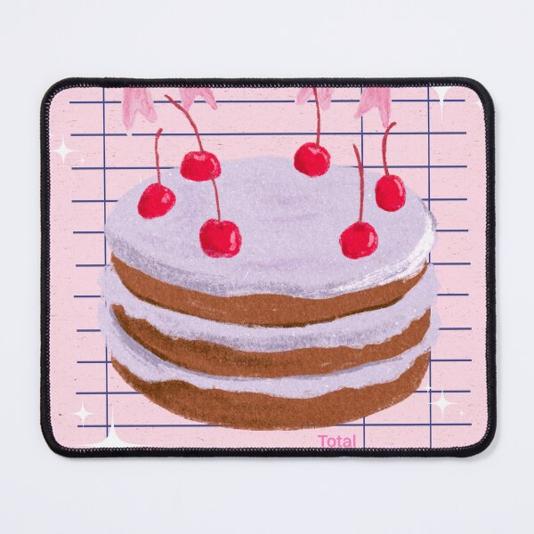 Item preview, Birthday Cake with Cherries - Cute Vintage Aesthetic designed and sold by bowsbotanicals.