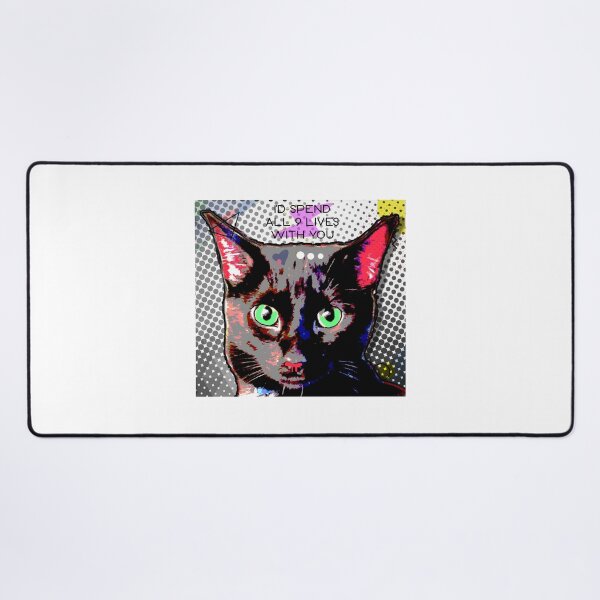 Item preview, Nine Lives Black Cat Pop Art designed and sold by dpenn.