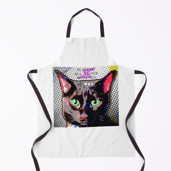 Item preview, Nine Lives Black Cat Pop Art designed and sold by dpenn.