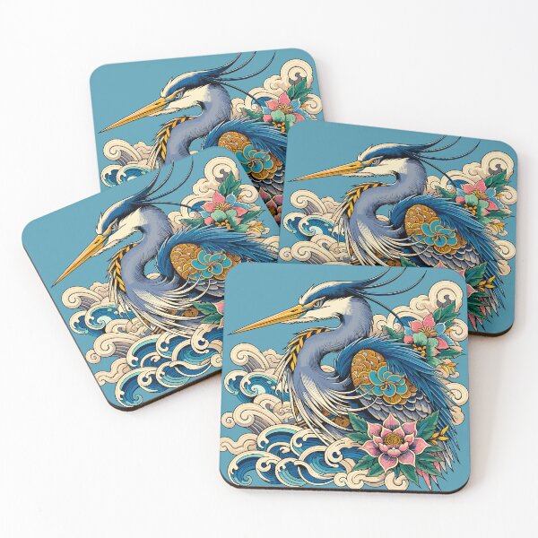 Item preview, Japanese Blue Heron designed and sold by RayCrimson.