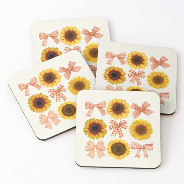 Item preview, Sunflowers Watercolors Coquette Bows Gardeners Womens T-Shirt designed and sold by SunfullyYours.