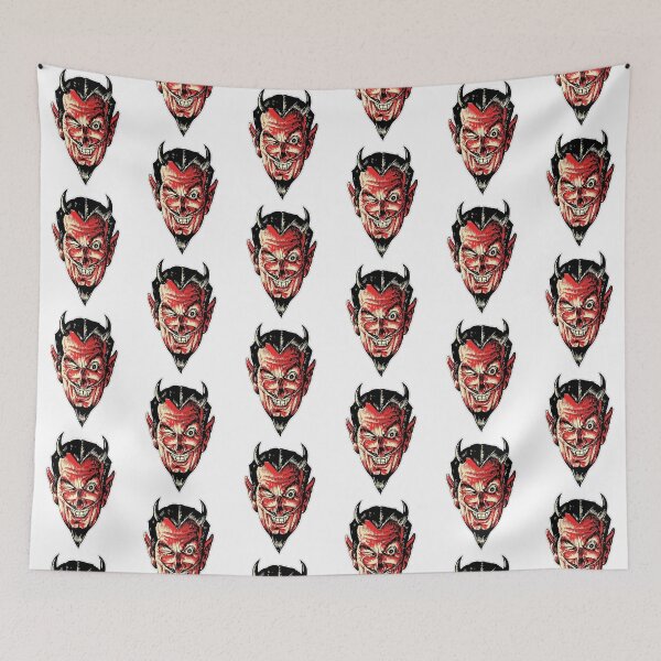 Item preview, Vintage Devil Demon Head - Halloween designed and sold by PIXEL POP DESIGNS - Beyond the Norm!.