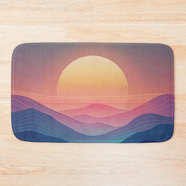Item preview, sunset mountains lineart aesthetic designed and sold by rlav123.