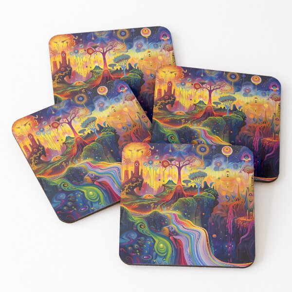 Item preview, Psychedelic Dreamscape of Wonder designed and sold by HarmonicDaze.
