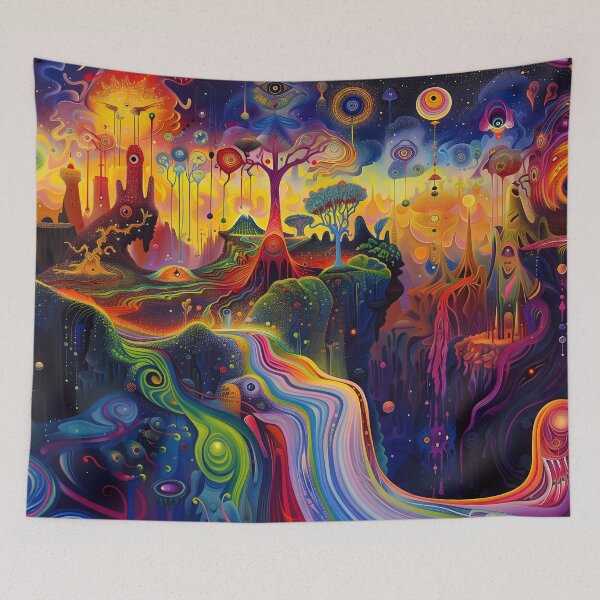Item preview, Psychedelic Dreamscape of Wonder designed and sold by HarmonicDaze.
