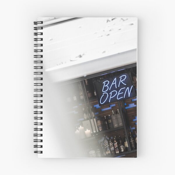 Item preview, Neon Blue Sign - The Bar is Open designed and sold by Terry Vamvakinos.