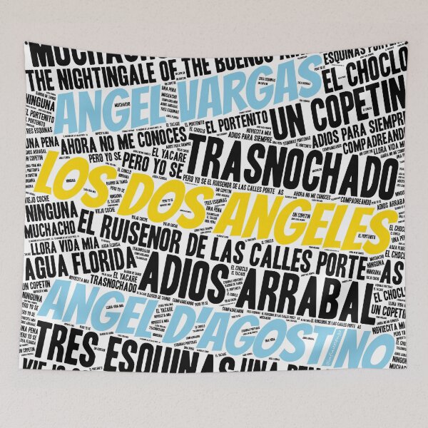 Item preview, Angel Vargas and Angel D'Agostino Tango Song Titles Word Art designed and sold by infinitetango.