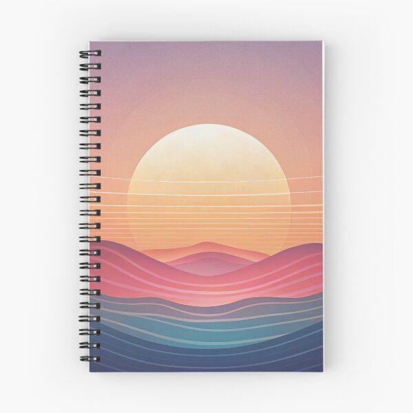 Item preview, sunset mountains lineart aesthetic designed and sold by rlav123.