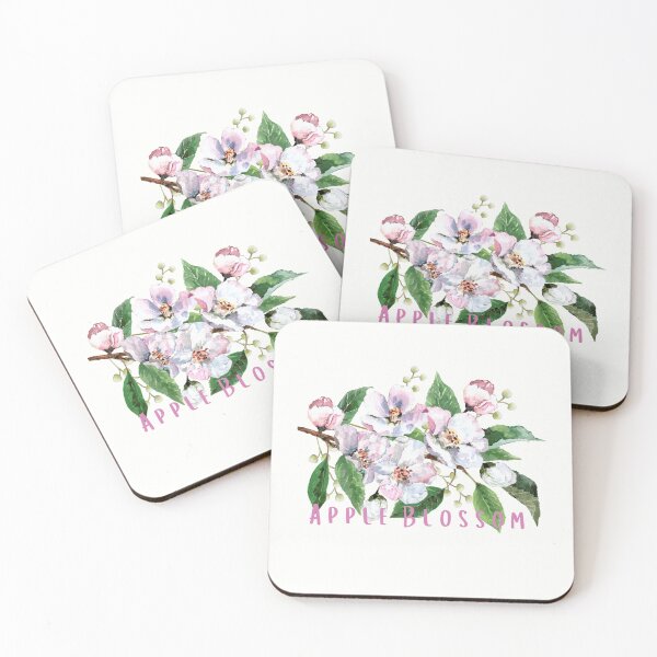 Artikelvorschau, Arkansas State Apfelblüten-Blumen-Aquarell-klassisches T-Shirt Sticker entworfen und verkauft von ThinkNature!.