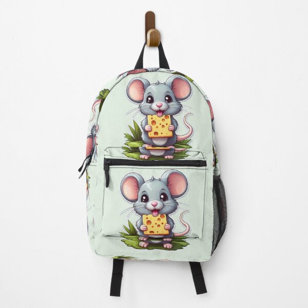 Item preview, A cute, cartoon mouse holding a piece of cheese. designed and sold by HEMRO.