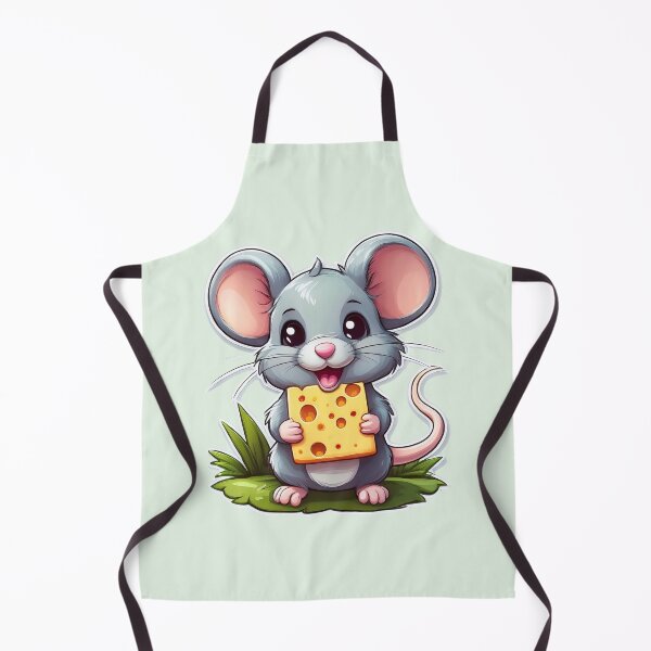 Item preview, A cute, cartoon mouse holding a piece of cheese.  designed and sold by HEMRO.