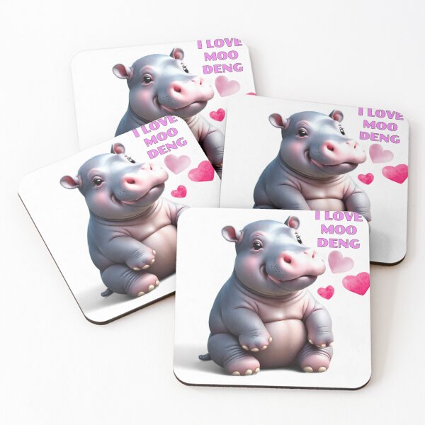 Item preview, MOO DENG STICKER ADORABLE CUTE BABY PYGMY  designed and sold by Arts4U.