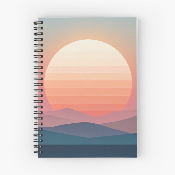 Item preview, sunset mountains lineart aesthetic designed and sold by rlav123.
