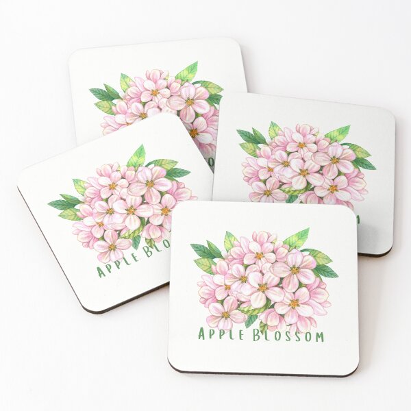 Artikelvorschau, Arkansas State Apfelblüten-Blumen-Aquarell-klassisches T-Shirt Sticker entworfen und verkauft von ThinkNature!.