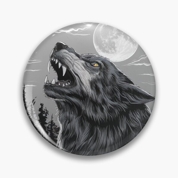 Artikelvorschau, Werwolf heult bei Vollmond entworfen und verkauft von DREAMINGROOSTER.