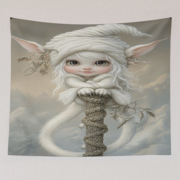 Item preview, Winter elf sitting on top of a pole designed and sold by Labadie2024.