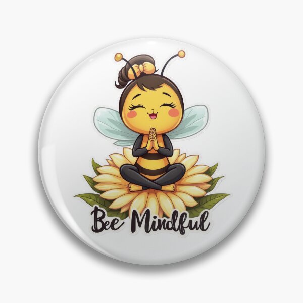 Item preview, Bee Mindful: Adorable Yoga Bee designed and sold by duke818.