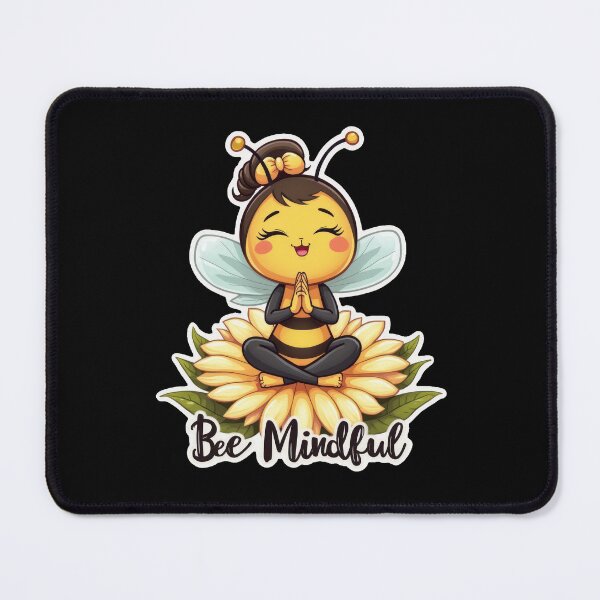 Item preview, Bee Mindful: Adorable Yoga Bee designed and sold by duke818.