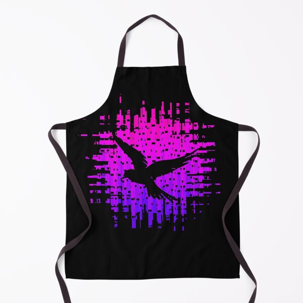 Item preview, Retrofuturistic Nighttime Neon City Bird Retro Black Bird 1 of 4 designed and sold by Beachy.
