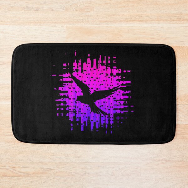 Item preview, Retrofuturistic Nighttime Neon City Bird Retro Black Bird 1 of 4 designed and sold by Beachy.