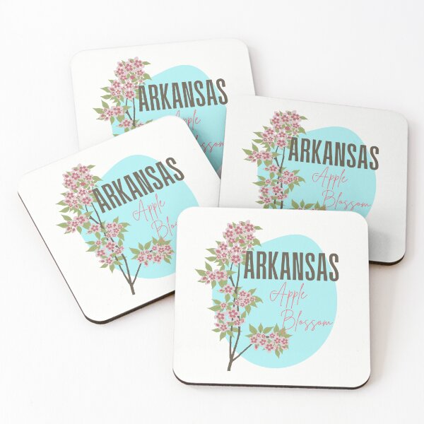 Artikelvorschau, Arkansas State Apfelblüten-Blumen-Aquarell-klassisches T-Shirt Sticker entworfen und verkauft von ThinkNature!.